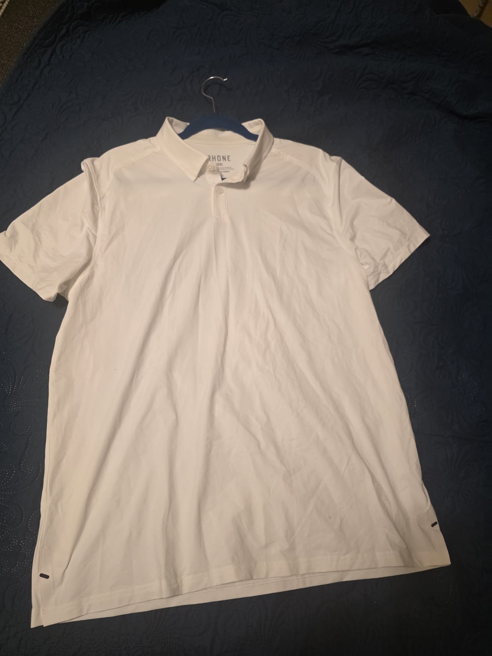 Men's White Performance Polo Shirt - Minimal Design